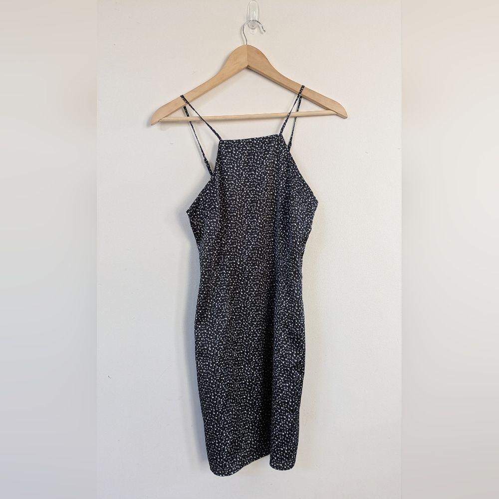 Abercrombie & Fitch Confetti Polka Dot Spaghetti Strap Apon Neck Mini Dress XS